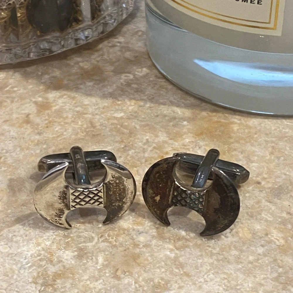 925 sterling silver estate sale find vintage men’s cufflinks